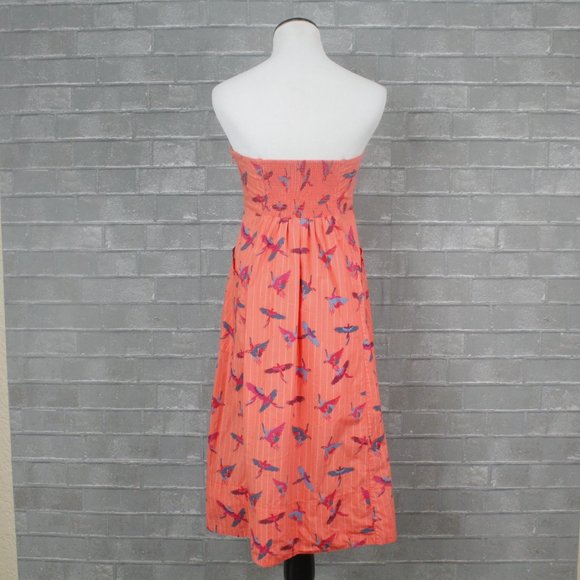 Free People Sunshine of Your Love Strapless Parrot Print Dress 6 - Picture 8 of 15